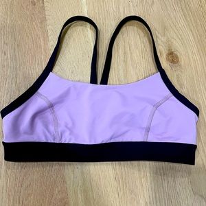 Lululemon lavender and black sports bra